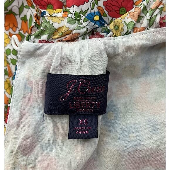 J. Crew Tiered Midi Dress in Liberty Poppy and Daisy Print Ruffle Detail Size XS - Picture 6 of 8